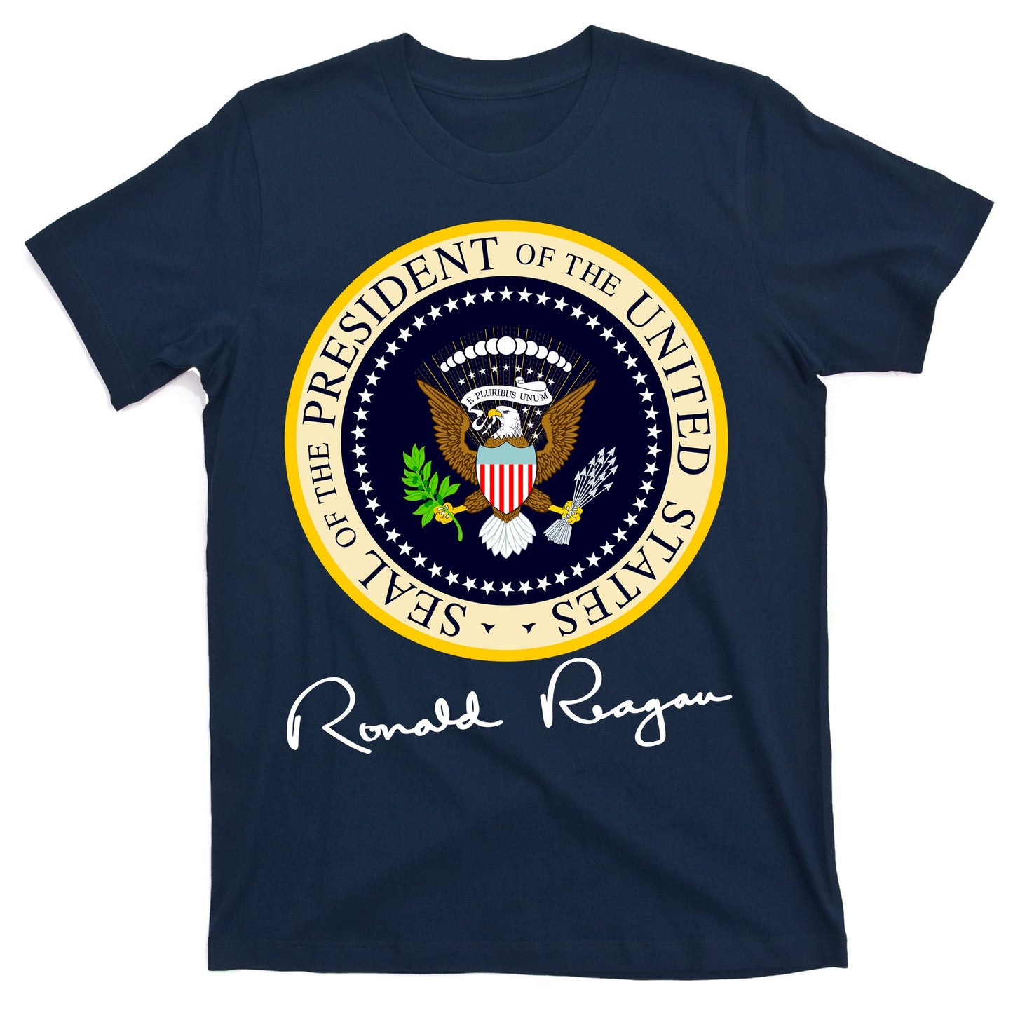 Ronald Reagan Presidential Seal Signature T-Shirt