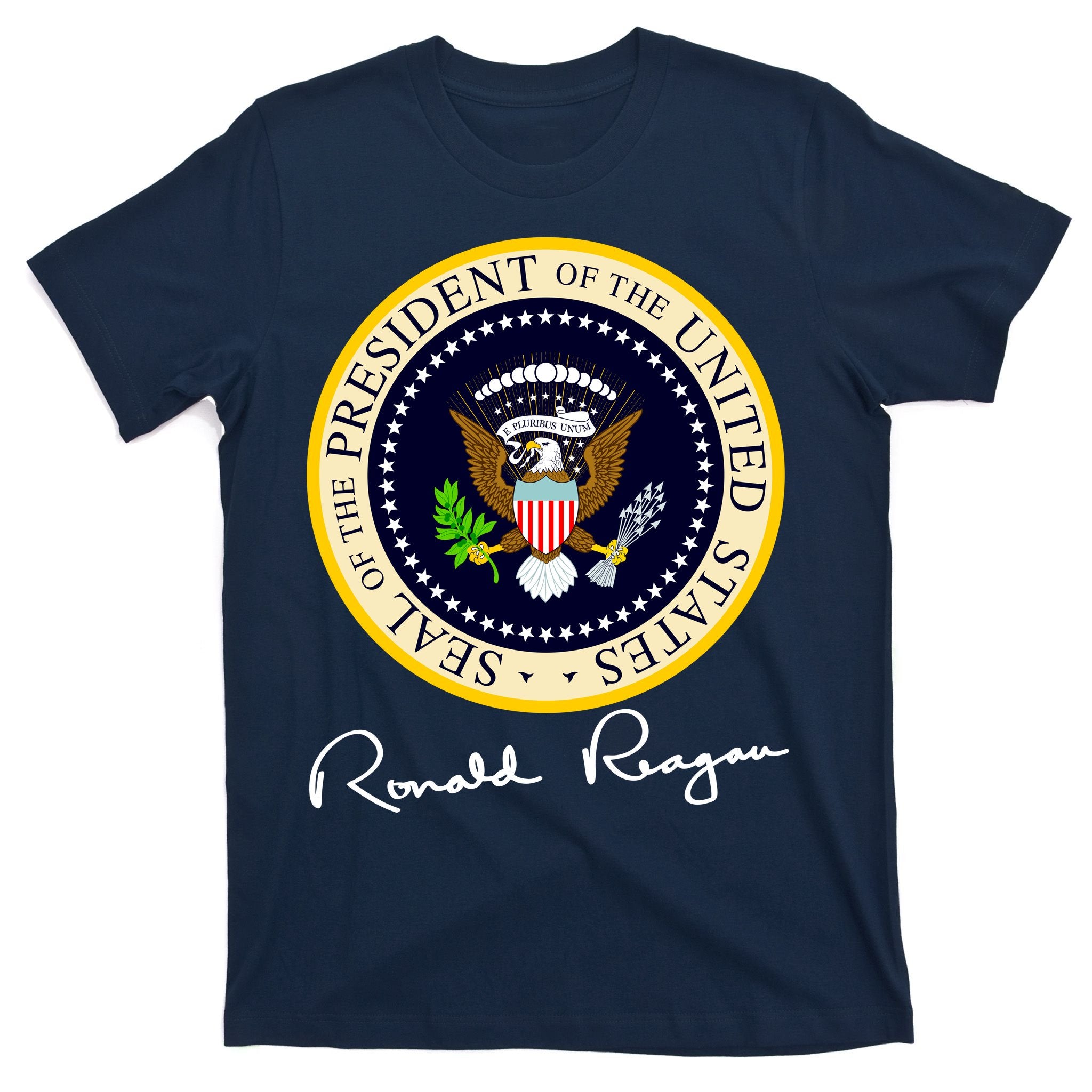 Ronald Reagan Presidential Seal Signature T-Shirt