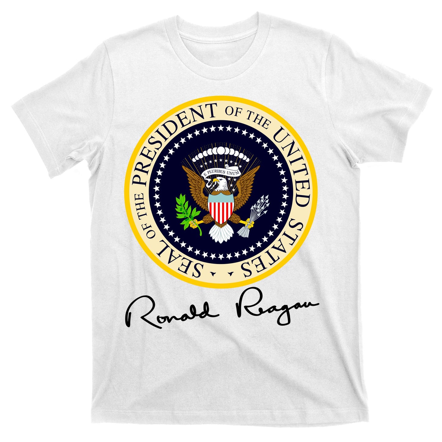 Ronald Reagan Presidential Seal Signature T-Shirt
