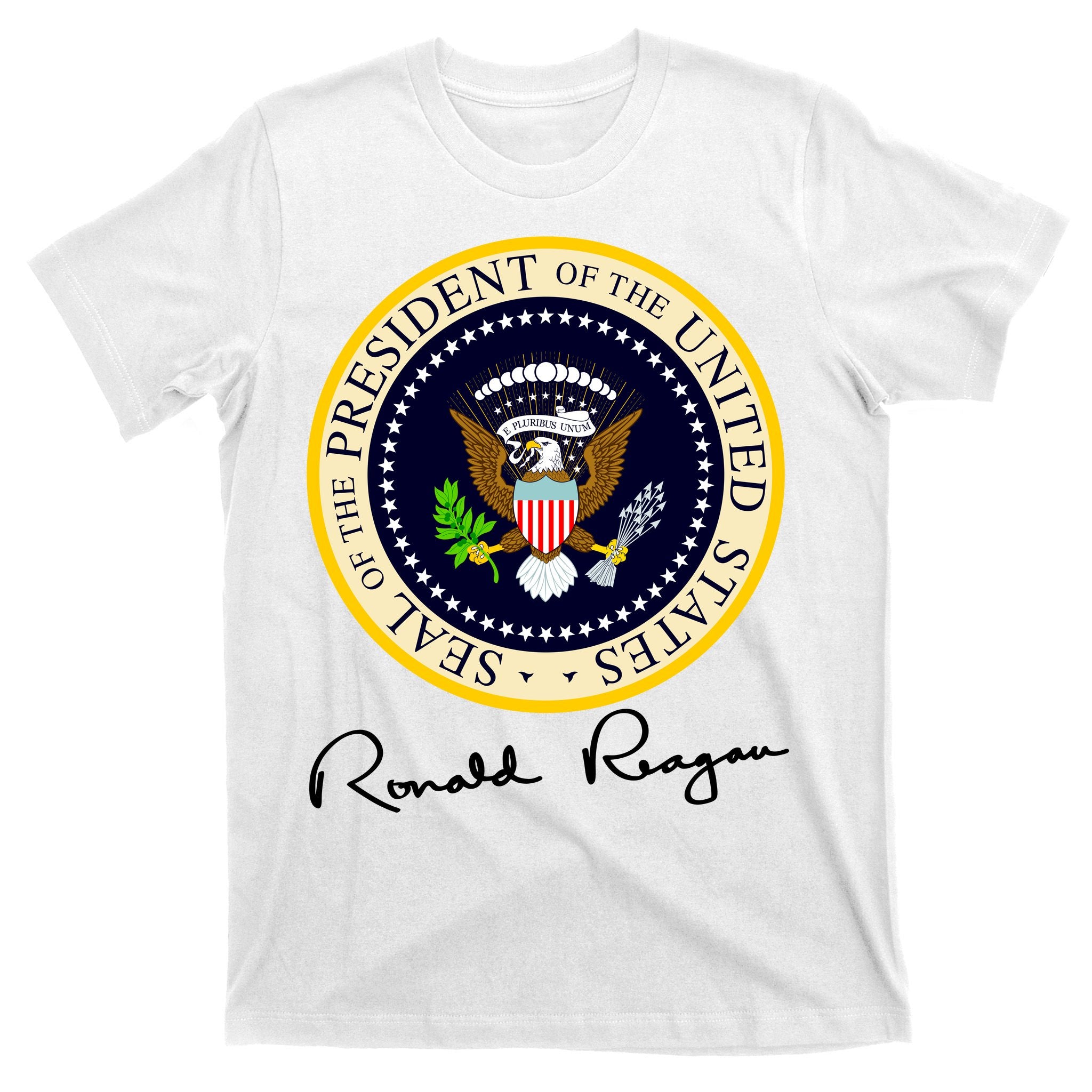 Ronald Reagan Presidential Seal Signature T-Shirt