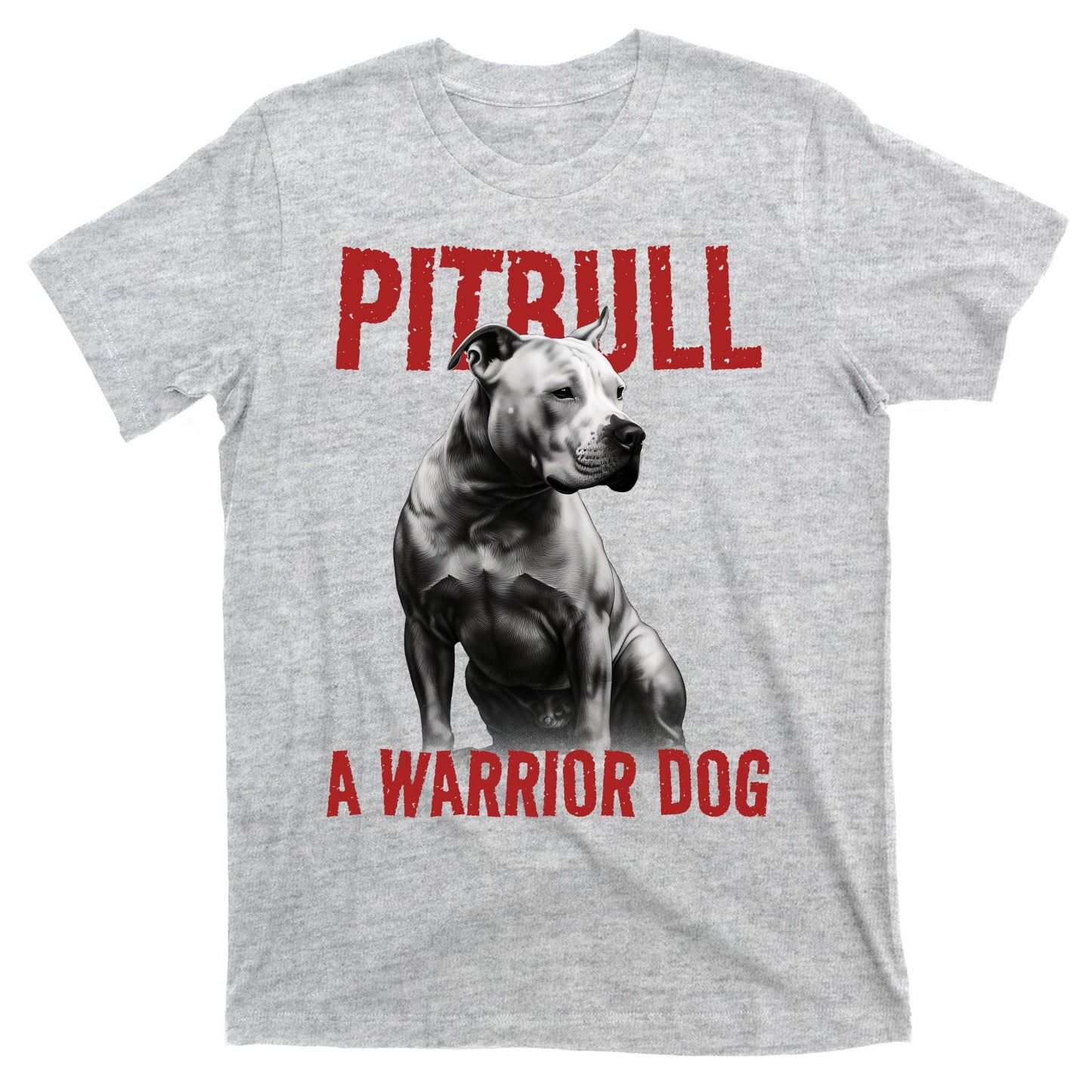 Realistic Pitbull A Warrior Dog T-Shirt