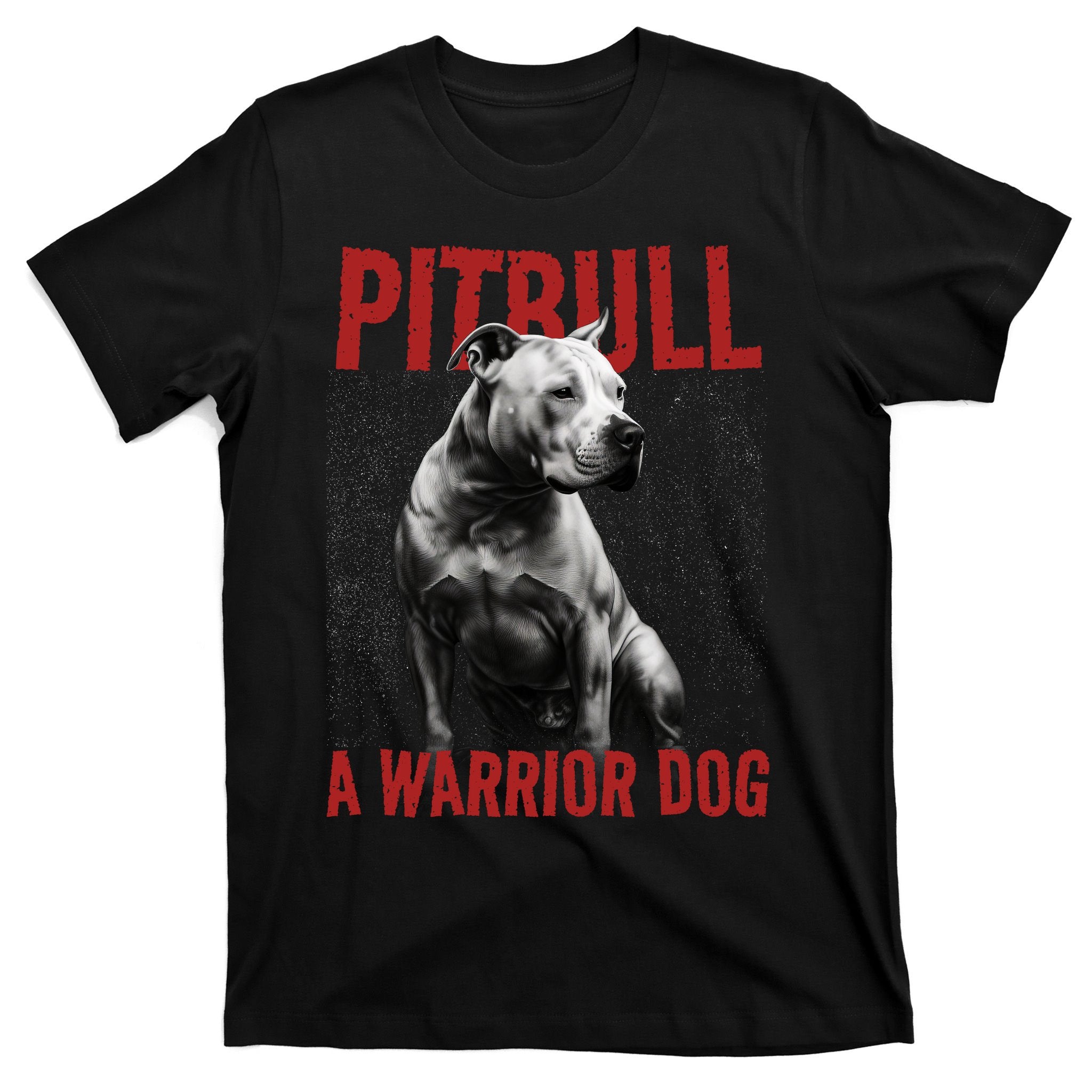 Realistic Pitbull A Warrior Dog T-Shirt