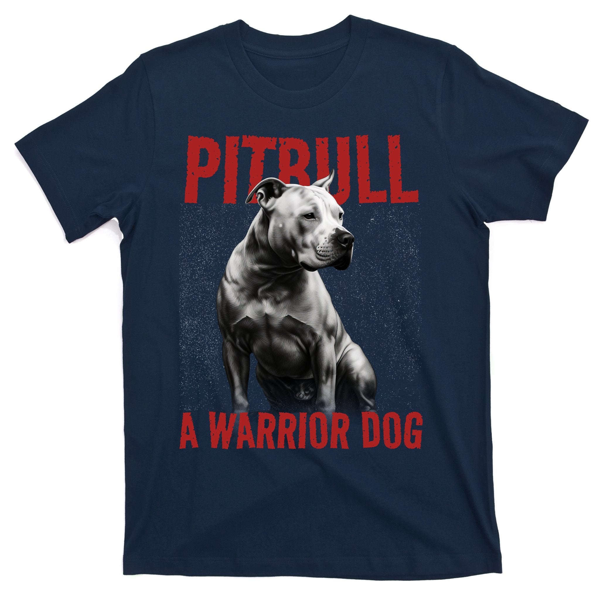 Realistic Pitbull A Warrior Dog T-Shirt
