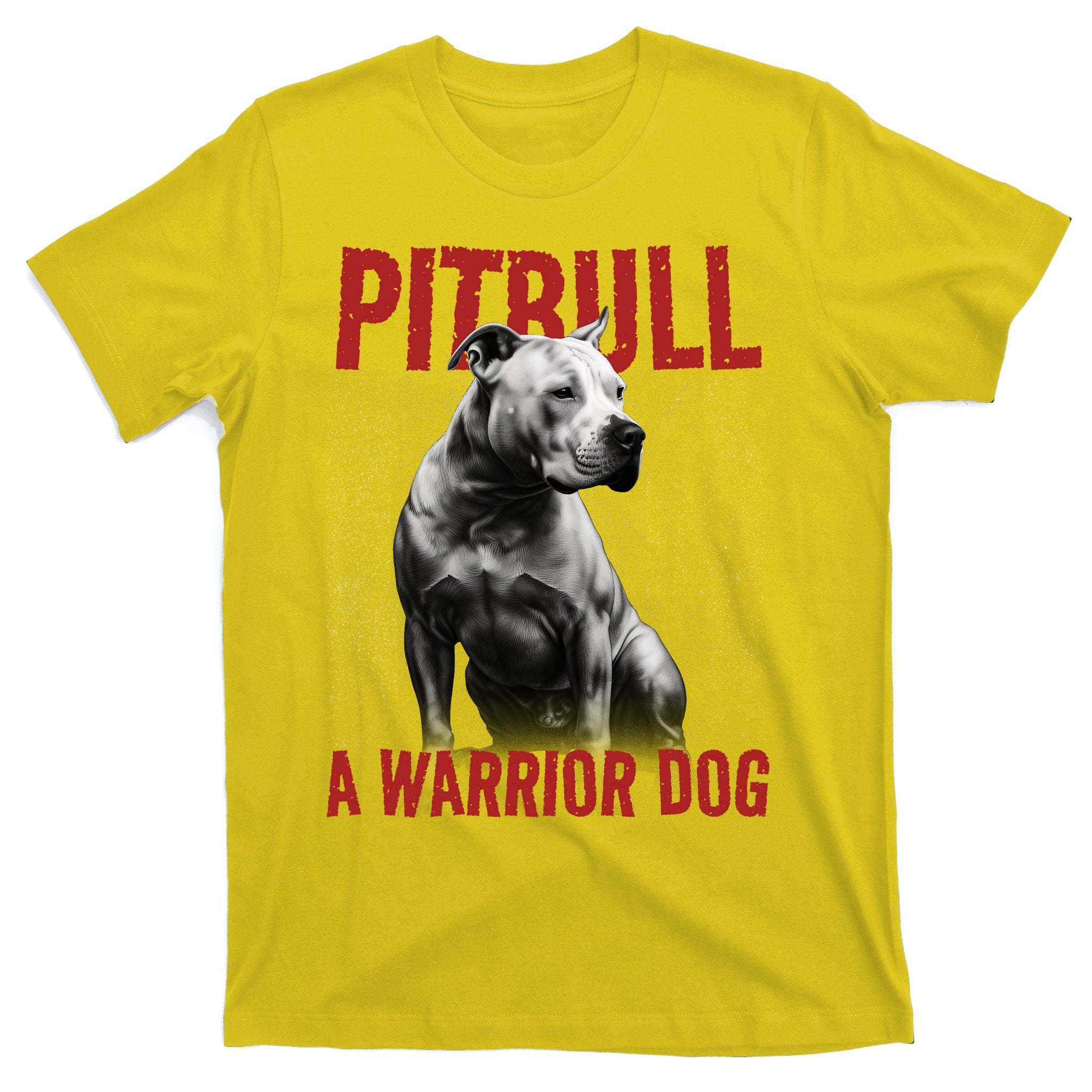 Realistic Pitbull A Warrior Dog T-Shirt