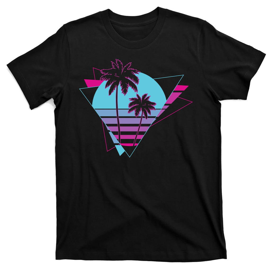 Retro Palm Tree Tropical Sunset T-Shirt