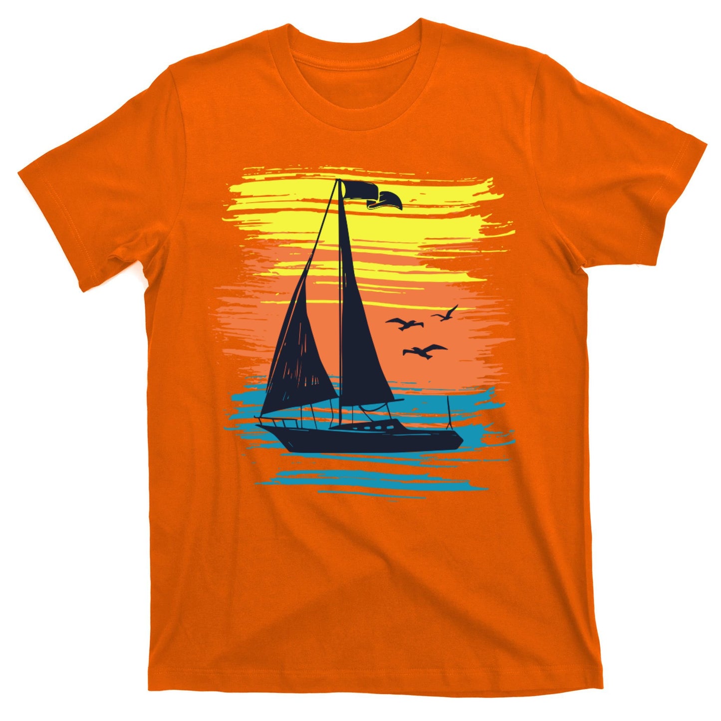 Retro Sail Boat Sailing Graphic T-Shirt