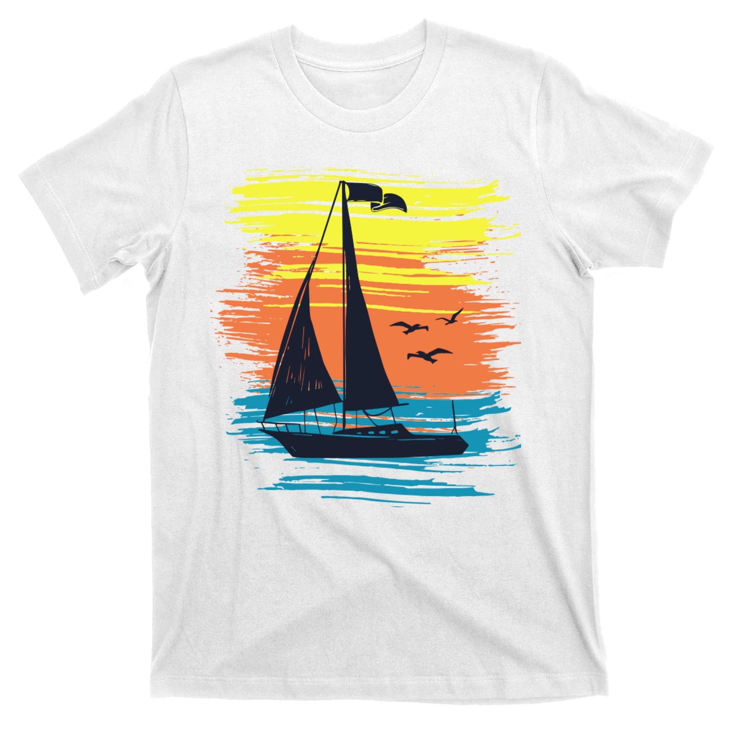 Retro Sail Boat Sailing Graphic T-Shirt