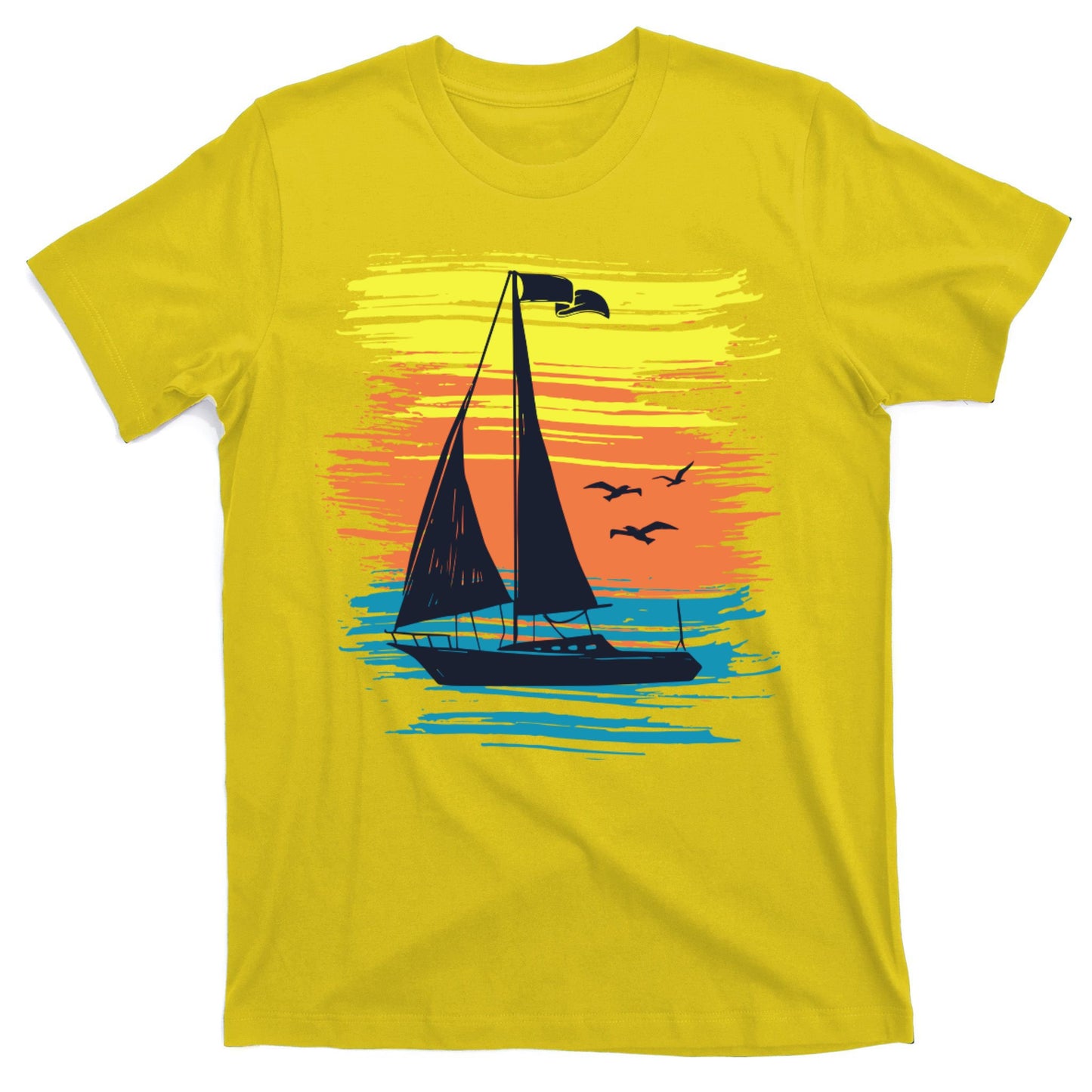 Retro Sail Boat Sailing Graphic T-Shirt