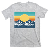 Retro Sunset Mountain Nature T-Shirt