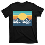 Retro Sunset Mountain Nature T-Shirt
