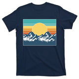 Retro Sunset Mountain Nature T-Shirt