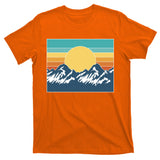 Retro Sunset Mountain Nature T-Shirt