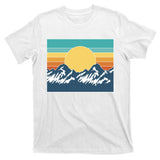 Retro Sunset Mountain Nature T-Shirt