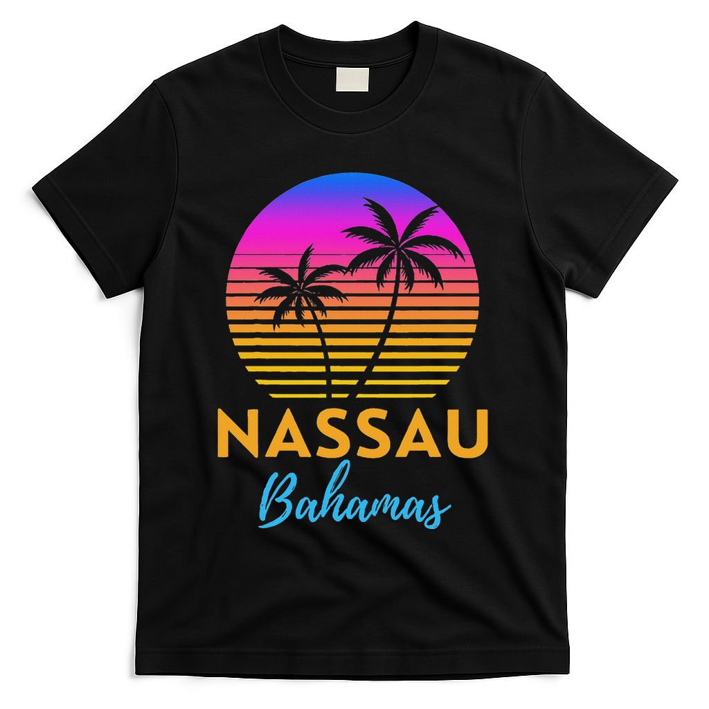 Retro Sunset Nassau Bahamas Beach Trip Vacation Summer Group T-Shirt
