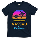 Retro Sunset Nassau Bahamas Beach Trip Vacation Summer Group T-Shirt