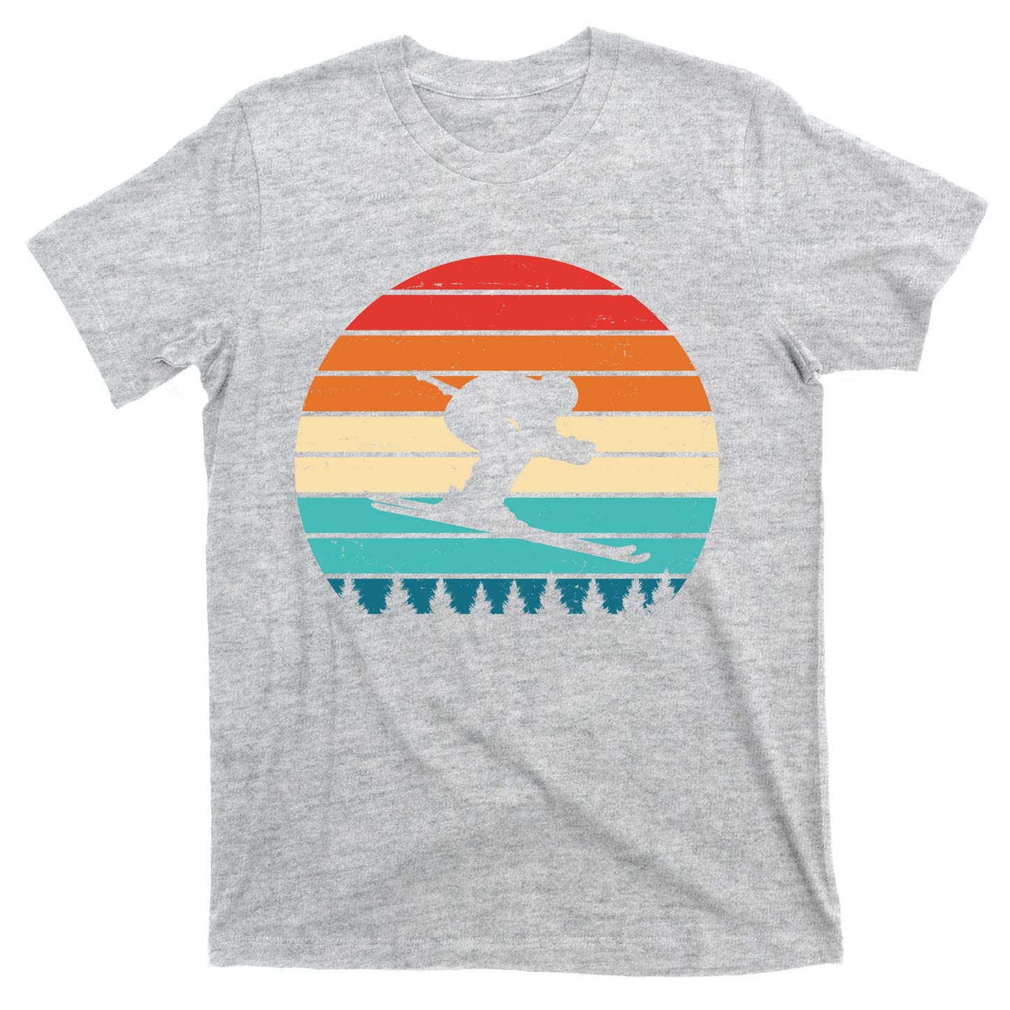 Retro Ski Sunset Vintage Sport T-Shirt