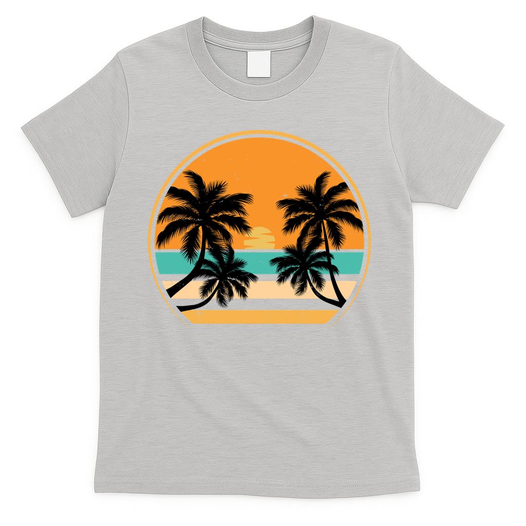 Retro Summer Sunset Vibe Vacation Beach Life T-Shirt