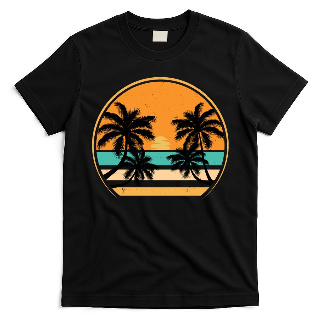 Retro Summer Sunset Vibe Vacation Beach Life T-Shirt