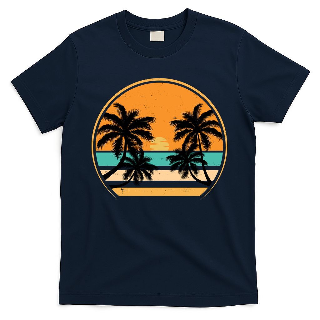 Retro Summer Sunset Vibe Vacation Beach Life T-Shirt