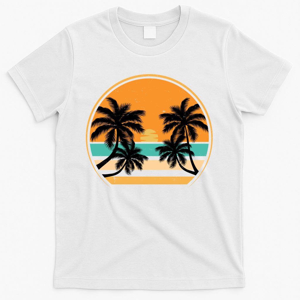 Retro Summer Sunset Vibe Vacation Beach Life T-Shirt