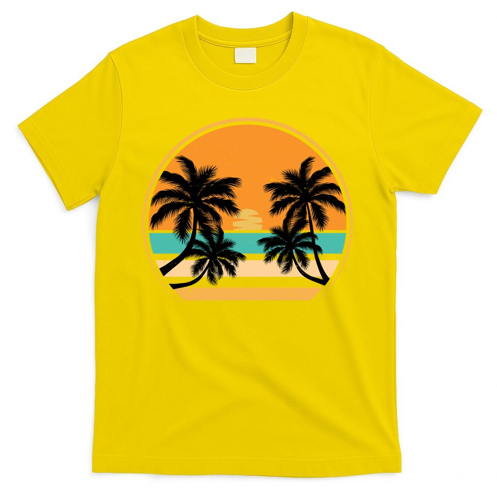 Retro Summer Sunset Vibe Vacation Beach Life T-Shirt