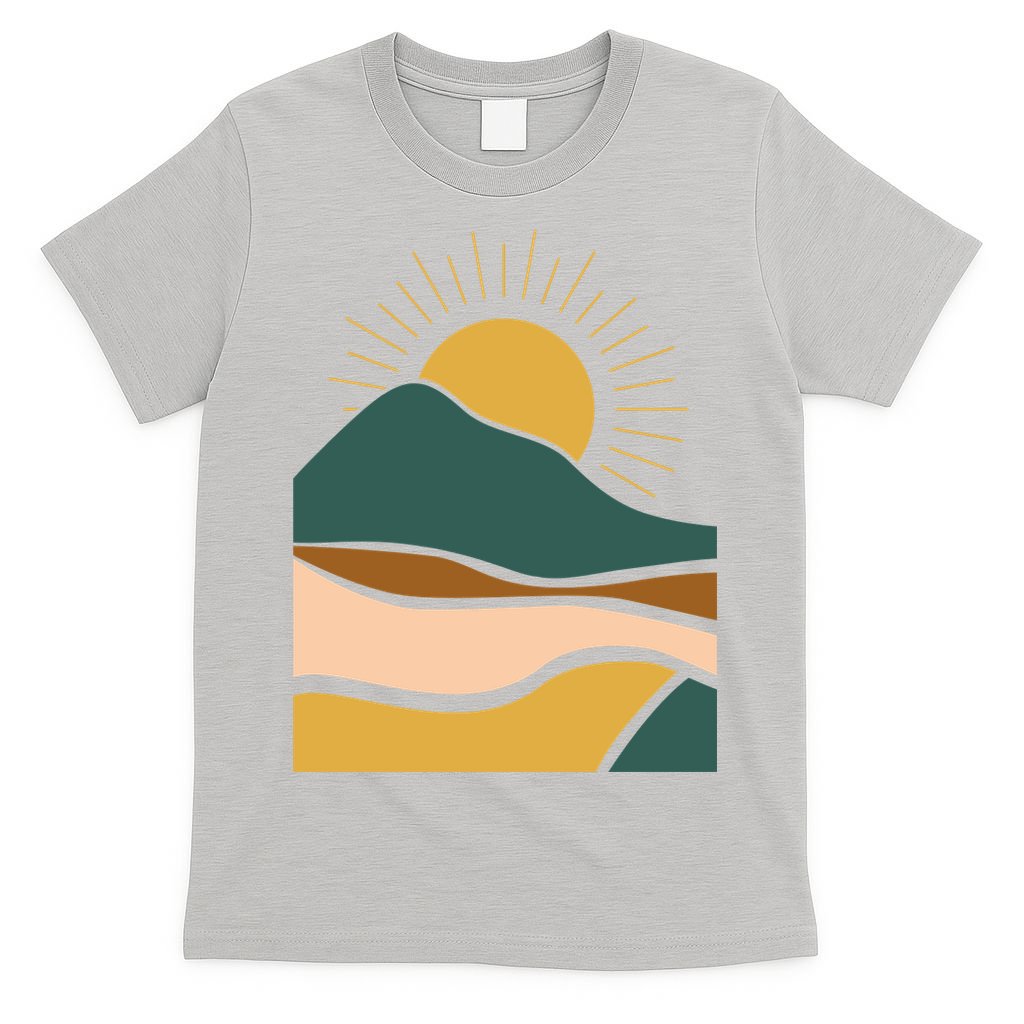 Retro Sunset Summer Graphic Design T-Shirt