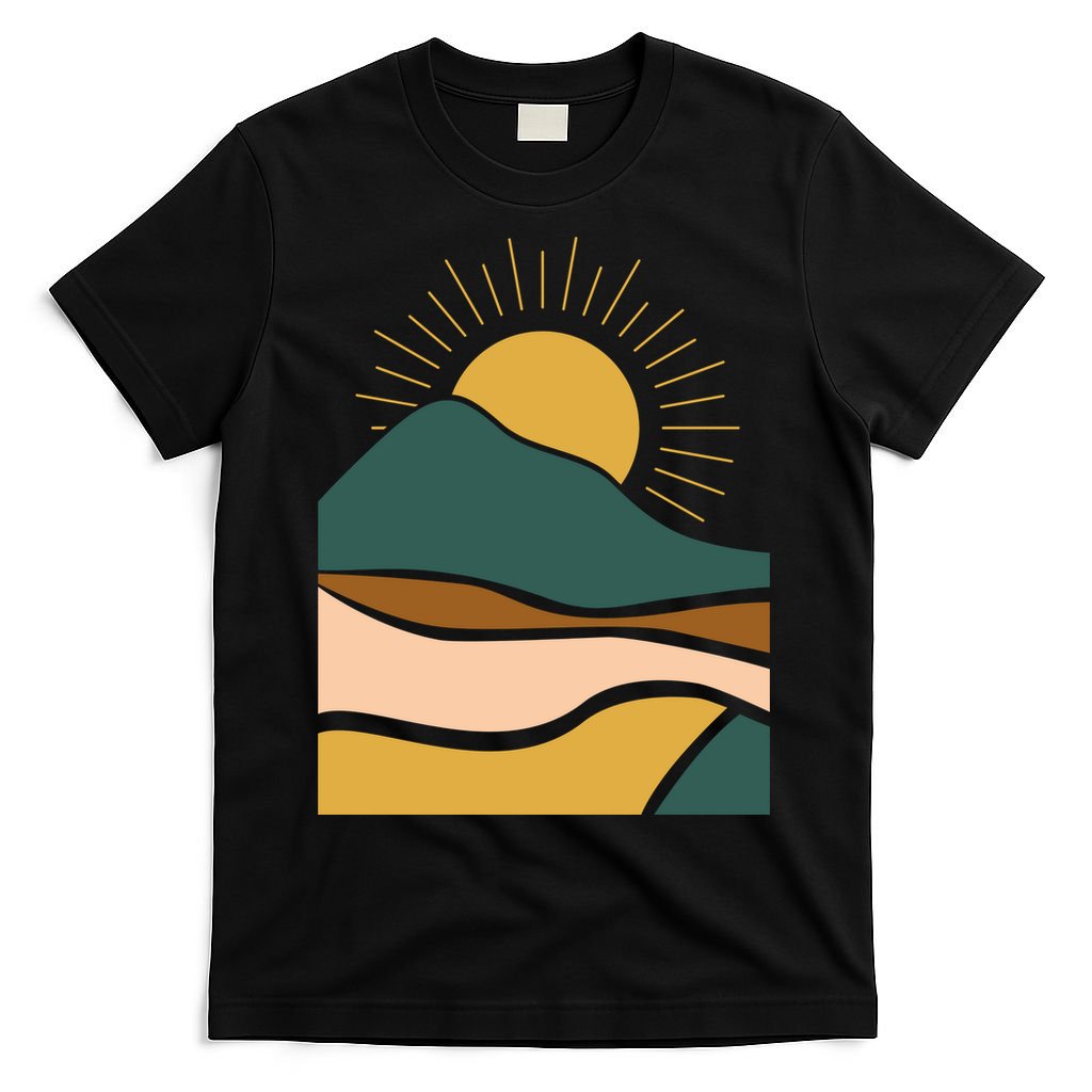 Retro Sunset Summer Graphic Design T-Shirt