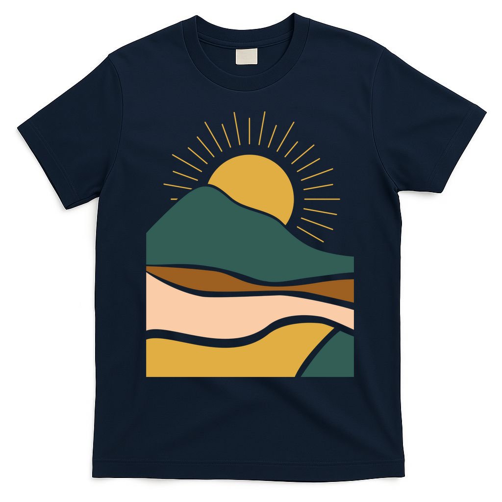 Retro Sunset Summer Graphic Design T-Shirt