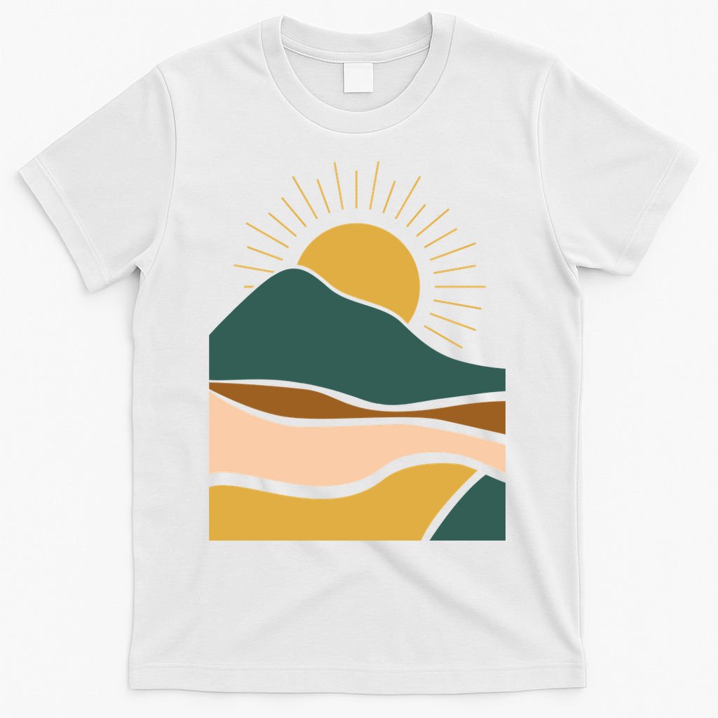 Retro Sunset Summer Graphic Design T-Shirt