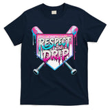 Respect The Drip Ice Cream Dripping Baseball Home Plate T-Shirt