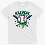 Respect The Drip Baseball Home Plate Ice Cream Dripping T-Shirt