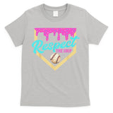 Respect The Drip Baseball Home Plate Ice Cream Dripping T-Shirt