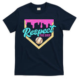 Respect The Drip Baseball Home Plate Ice Cream Dripping T-Shirt