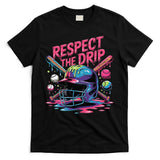 Respect The Drip Baseball Bat Ice Cream Drip T-Shirt