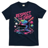 Respect The Drip Baseball Bat Ice Cream Drip T-Shirt
