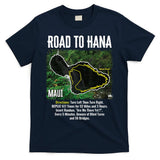 Road To Hana Map Maui Island Surfing Hawaiian Beach Summer T-Shirt