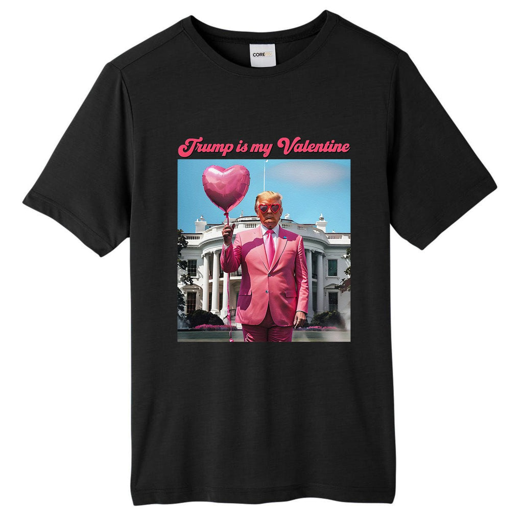 Retro Trump Is My Valentine Heart Funny Trump Valentines Day Tall Fusion ChromaSoft Performance T-Shirt