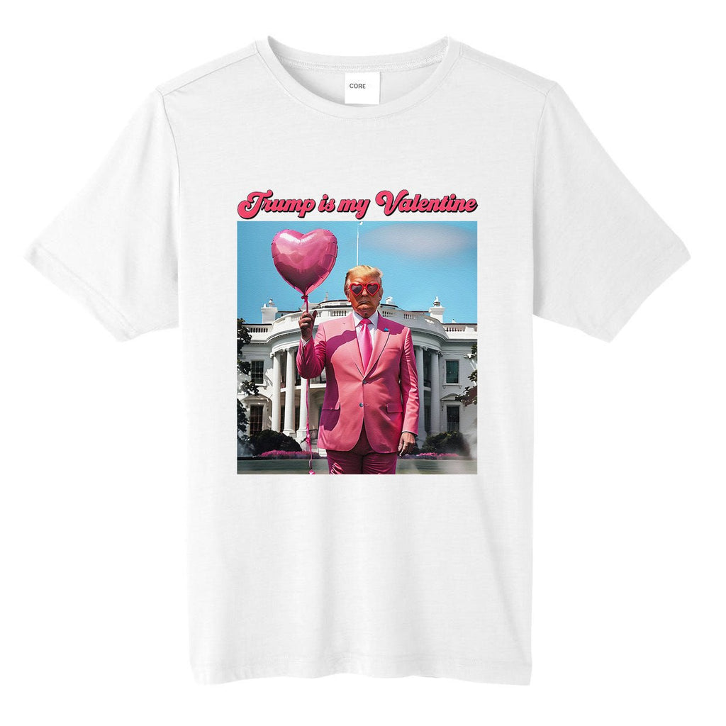 Retro Trump Is My Valentine Heart Funny Trump Valentines Day Tall Fusion ChromaSoft Performance T-Shirt