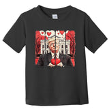 Retro Trump Is My Valentine Trump ValentineS Day Toddler T-Shirt