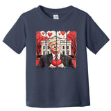 Retro Trump Is My Valentine Trump ValentineS Day Toddler T-Shirt