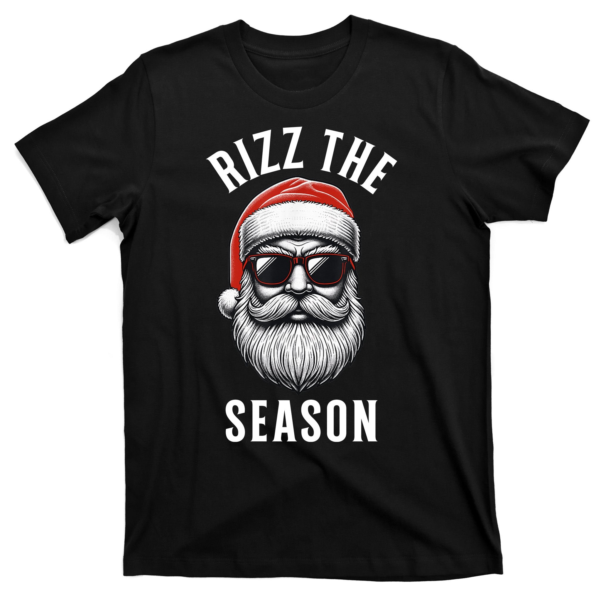 Rizz The Season Silly Christmas Funny Santa T-Shirt