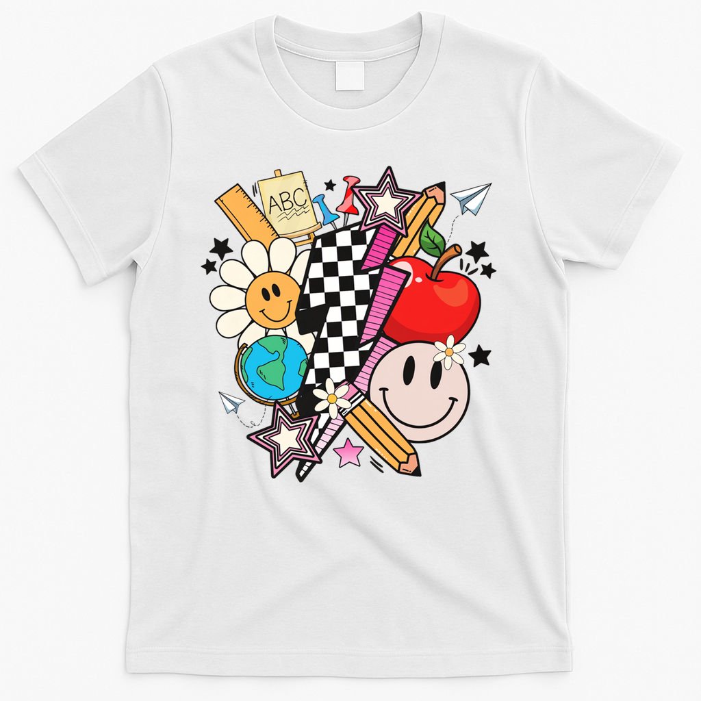 Retro Teacher Sublimation Cute Teacher Back To School Meaningful Gift T-Shirt