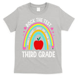Rock The Test Day 3rd Grade Teacher Third Grade Testing Day T-Shirt