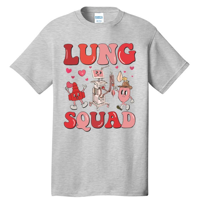 Respiratory Therapist Valentine Lung Squad Tall T-Shirt