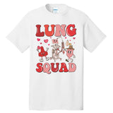 Respiratory Therapist Valentine Lung Squad Tall T-Shirt