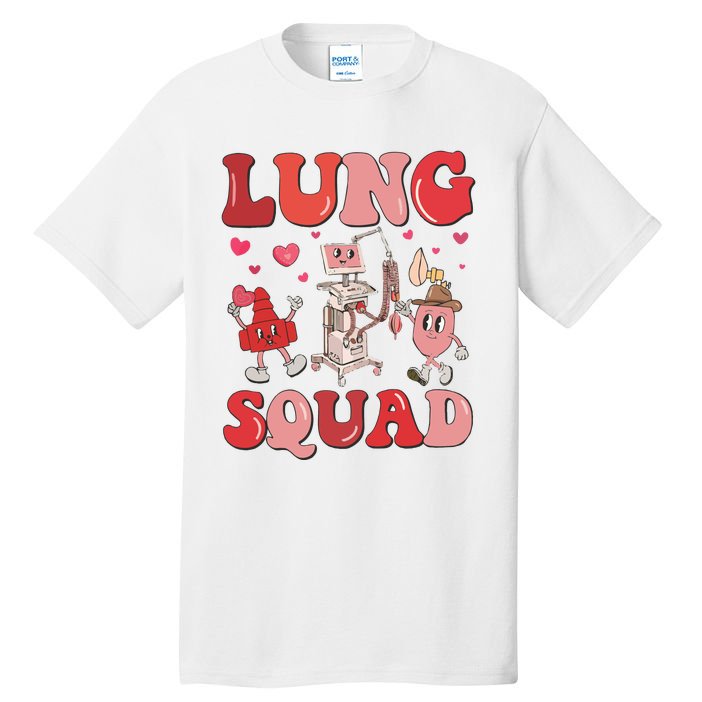 Respiratory Therapist Valentine Lung Squad Tall T-Shirt