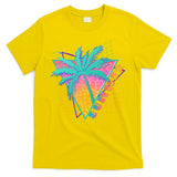 Retro Vintage 1980s Summer Palm Tree Summer Vacation Time T-Shirt