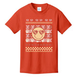 Retro Valentine Funny XOXO Smile Face Ugly Sweater Gift For Valentine Day Kids T-Shirt