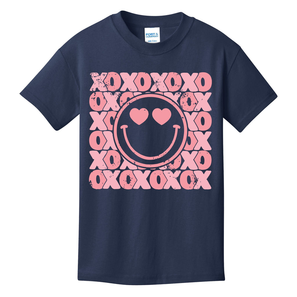 Retro Valentine Heart Xoxo Kids T-Shirt
