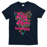 Retro Vintage Hot Mom Summer Vibes Leopard Print Summer T-Shirt